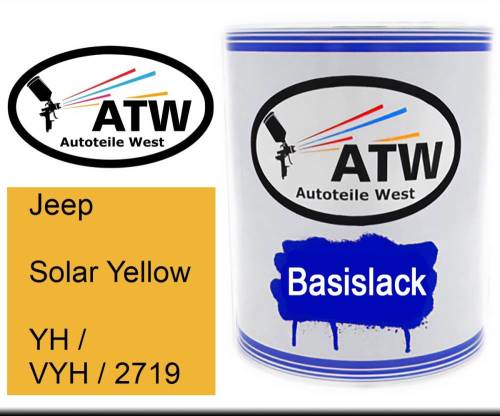 Jeep, Solar Yellow, YH / VYH / 2719: 1L Lackdose, von ATW Autoteile West.